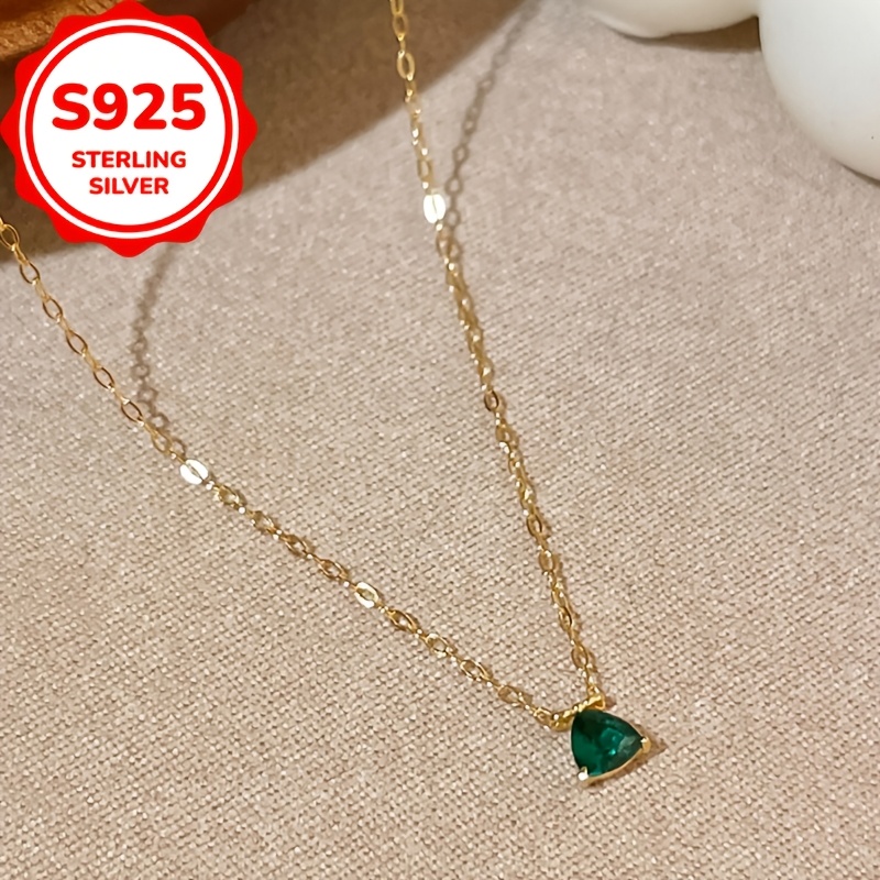 Delicate Teardrop Pendant Thin Chain Necklace, Elegant Gift